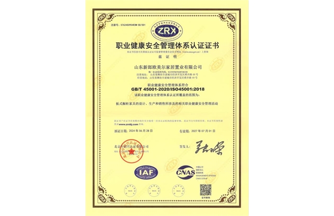 職業健康管理體系認證